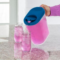 Pivot top spout feature on Joey'z Slim 1 Gallon Pitcher navy