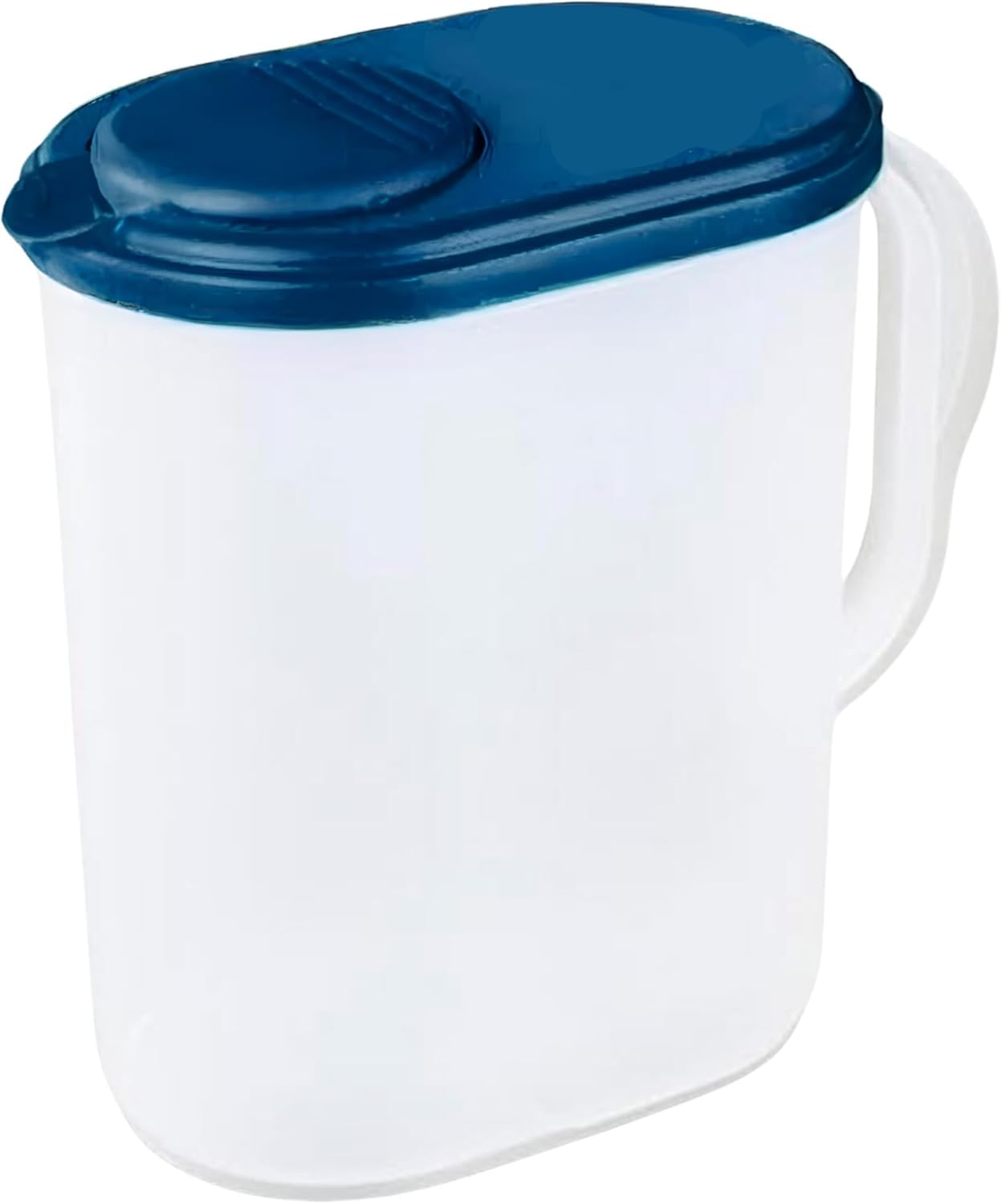 Space-saving slim profile 1 gallon pitcher navy