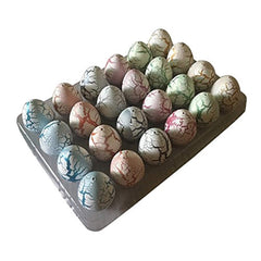 Colorful dinosaurs after hatching from eggs