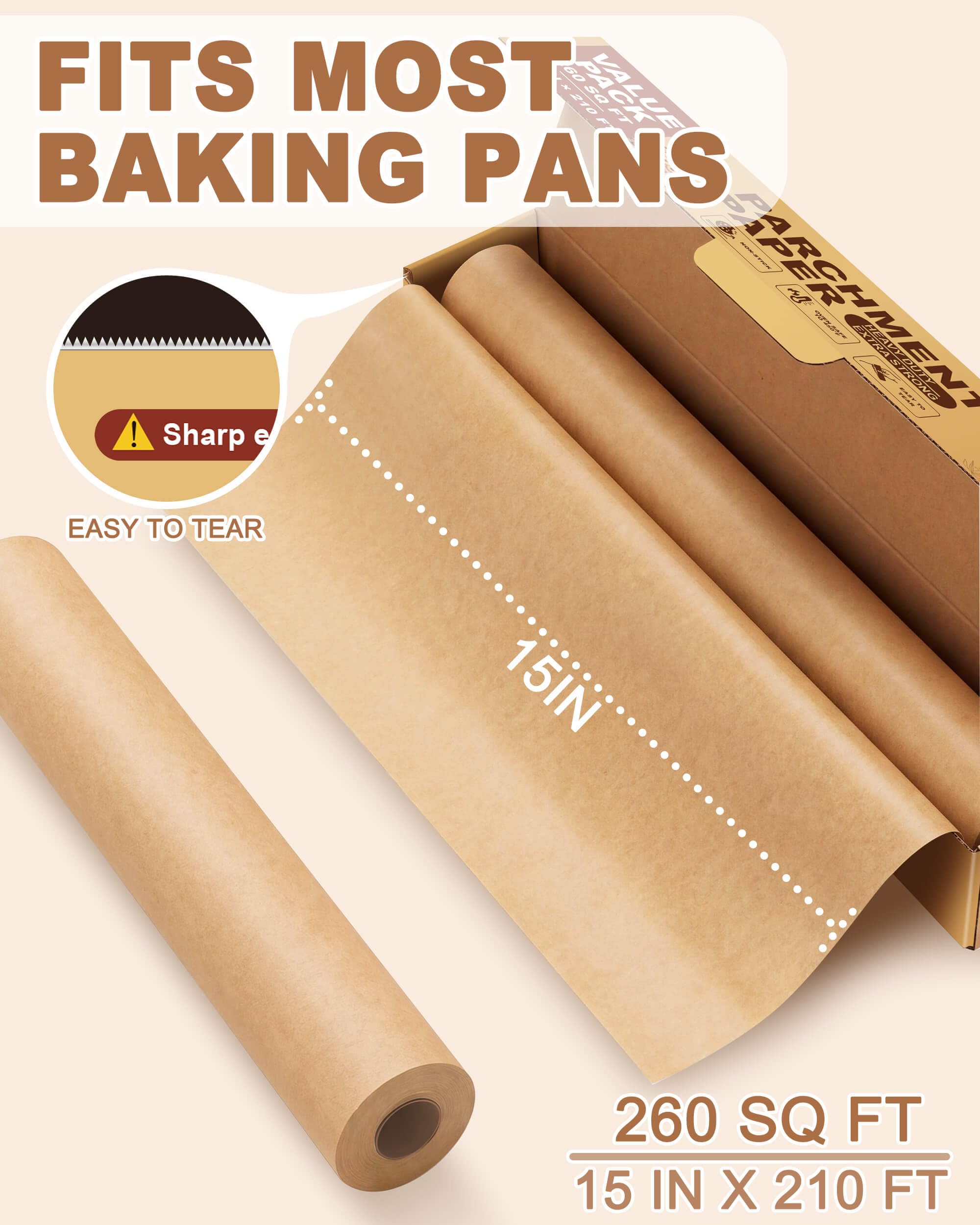 Parchment paper roll by JOFULER non-stick surface for cooking