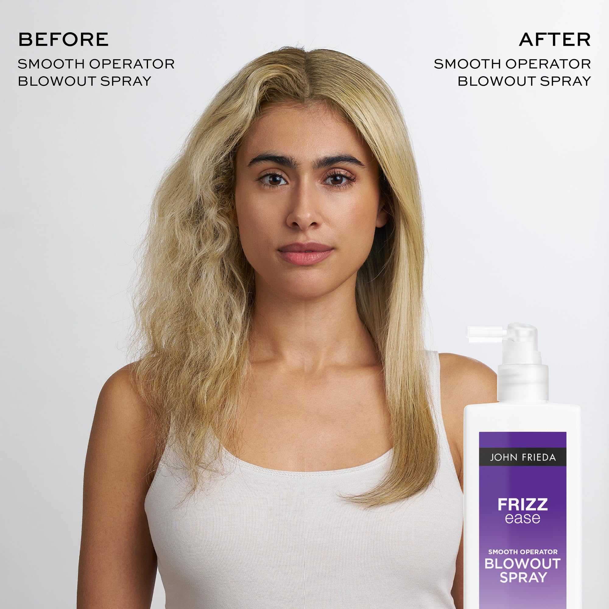 Color-treated hair compatible Frizz Ease heat protectant spray