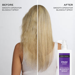 Heat protection up to 450°F for blow-drying with Frizz Ease