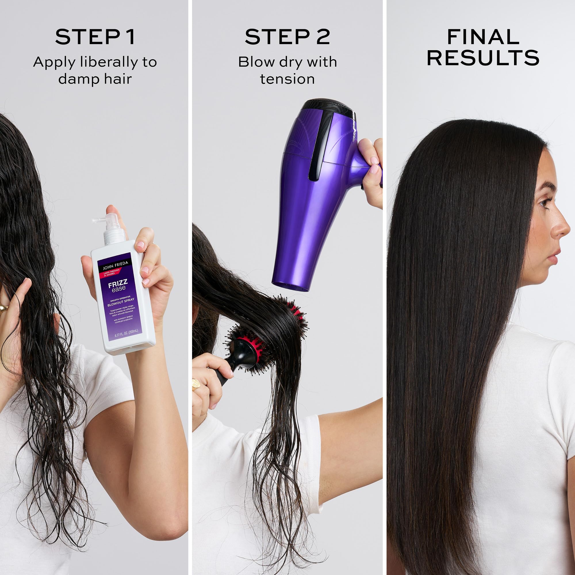 6.77 fl oz bottle of John Frieda Frizz Ease spray