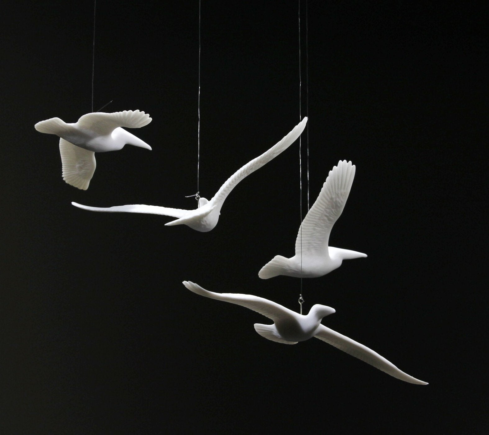 Assembled pelican mobile with wire yokes John Perry image 4
