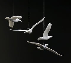 Assembled pelican mobile with wire yokes John Perry image 4