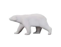 Polar Bear Sculpture by John Perry Pellucida 10in long, signed underside