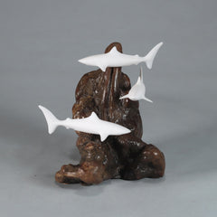 Pellucida resin finish resembling porcelain used for sharks