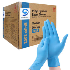 Jointown Basic Vinyl Exam Gloves medium blue packaging