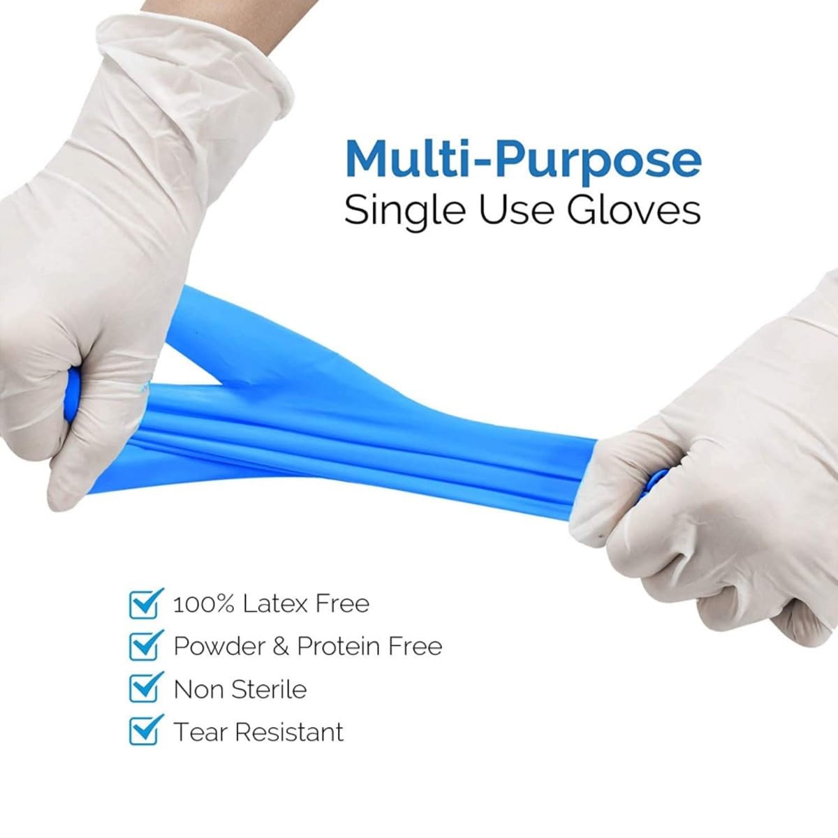 Jointown basic vinyl exam gloves small blue size