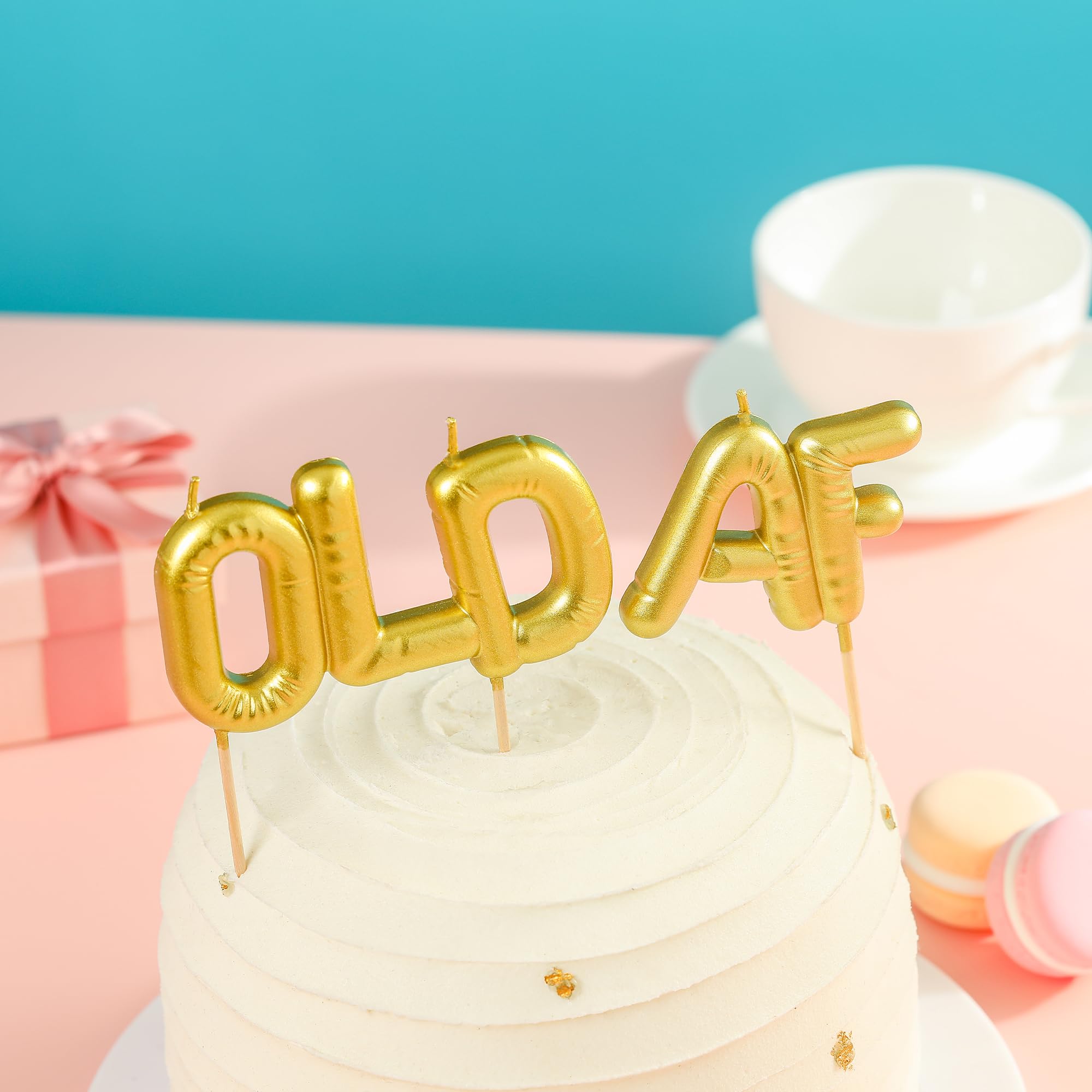 Birthday cake candles with wooden toothpicks for stability