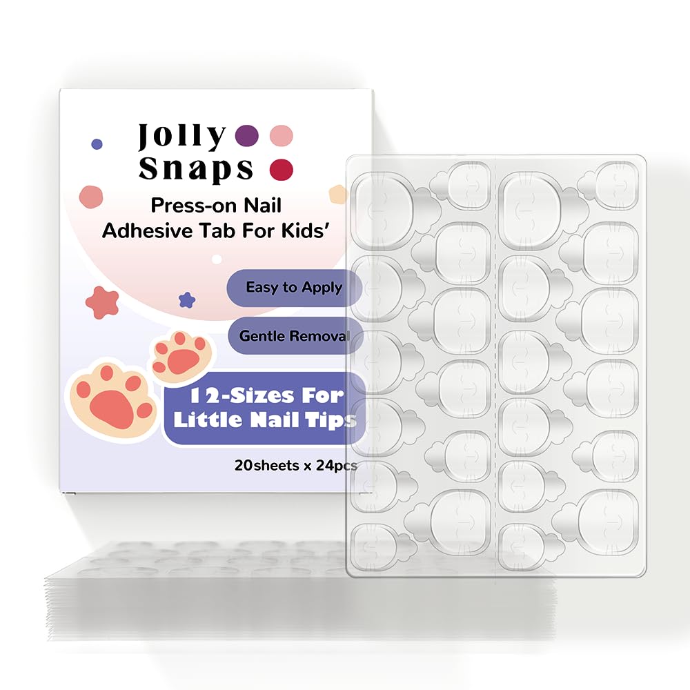 Jolly Snaps nail adhesive tabs 20 sheets 12 sizes clear