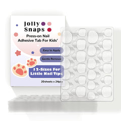 Jolly Snaps nail adhesive tabs 20 sheets 12 sizes clear
