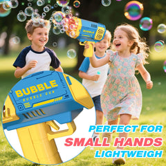 Compact lightweight bubble machine designed for kids