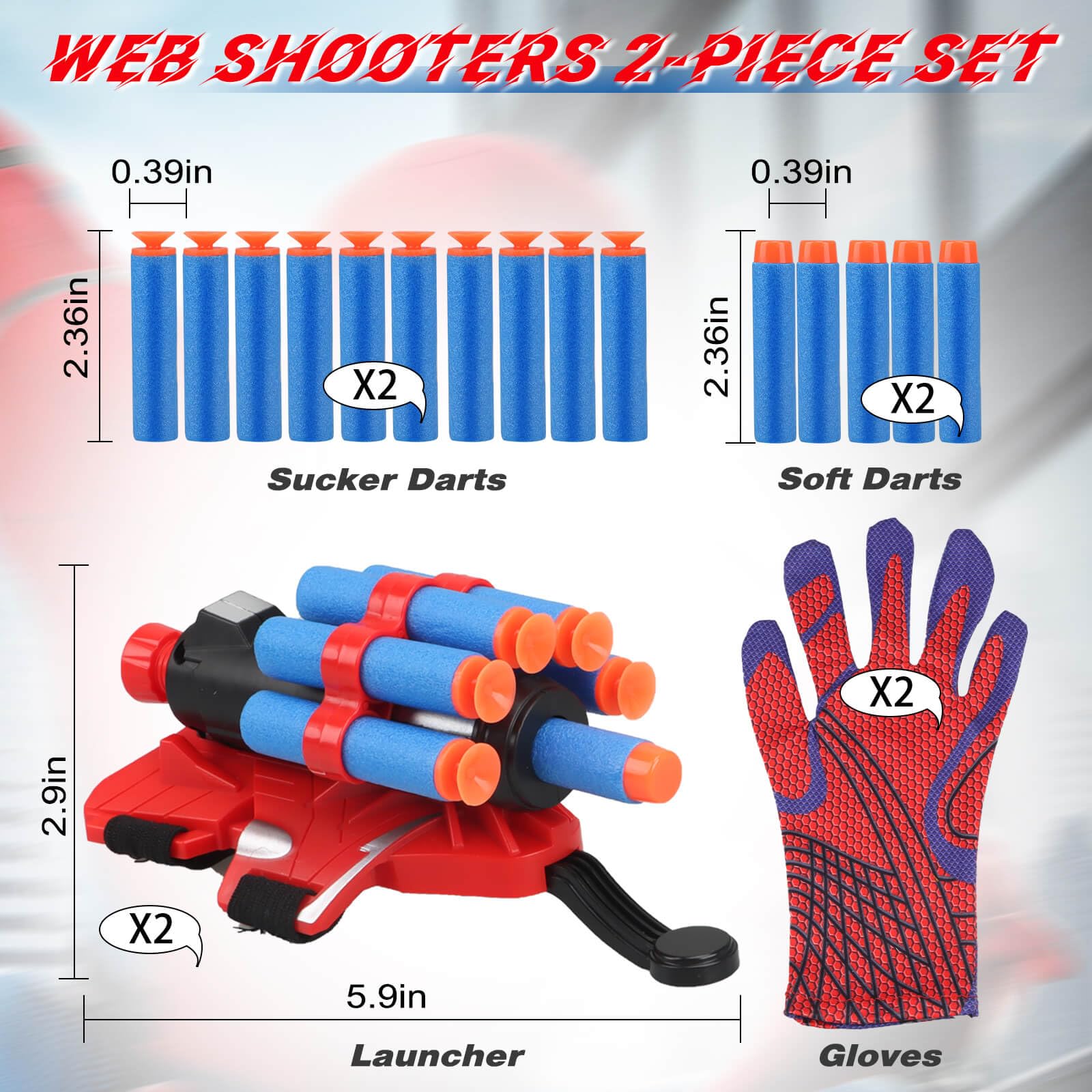 Two gloves and two shooters part of JONEG Web Shooters kit