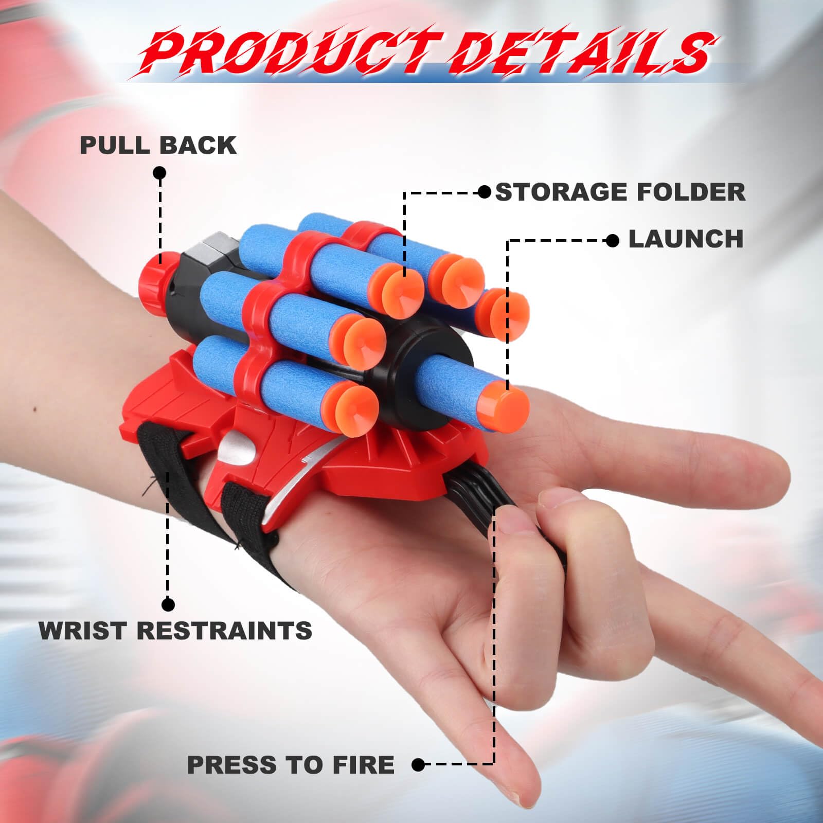 Darts and foam darts included with JONEG Web Shooters set