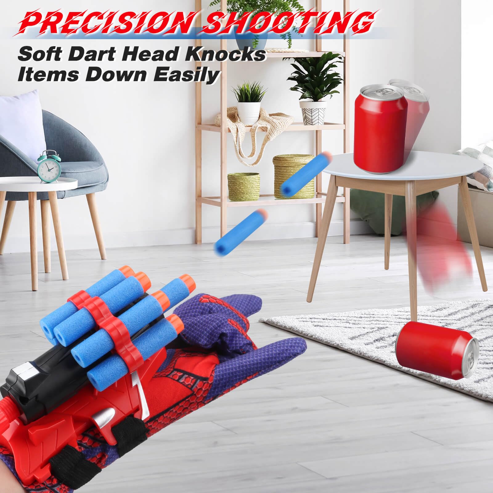 JONEG Web Shooters kit displayed with accessories for kids