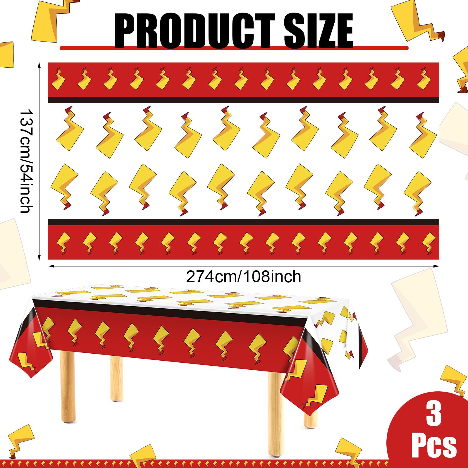Joottuan 3pc tablecloth packaging
