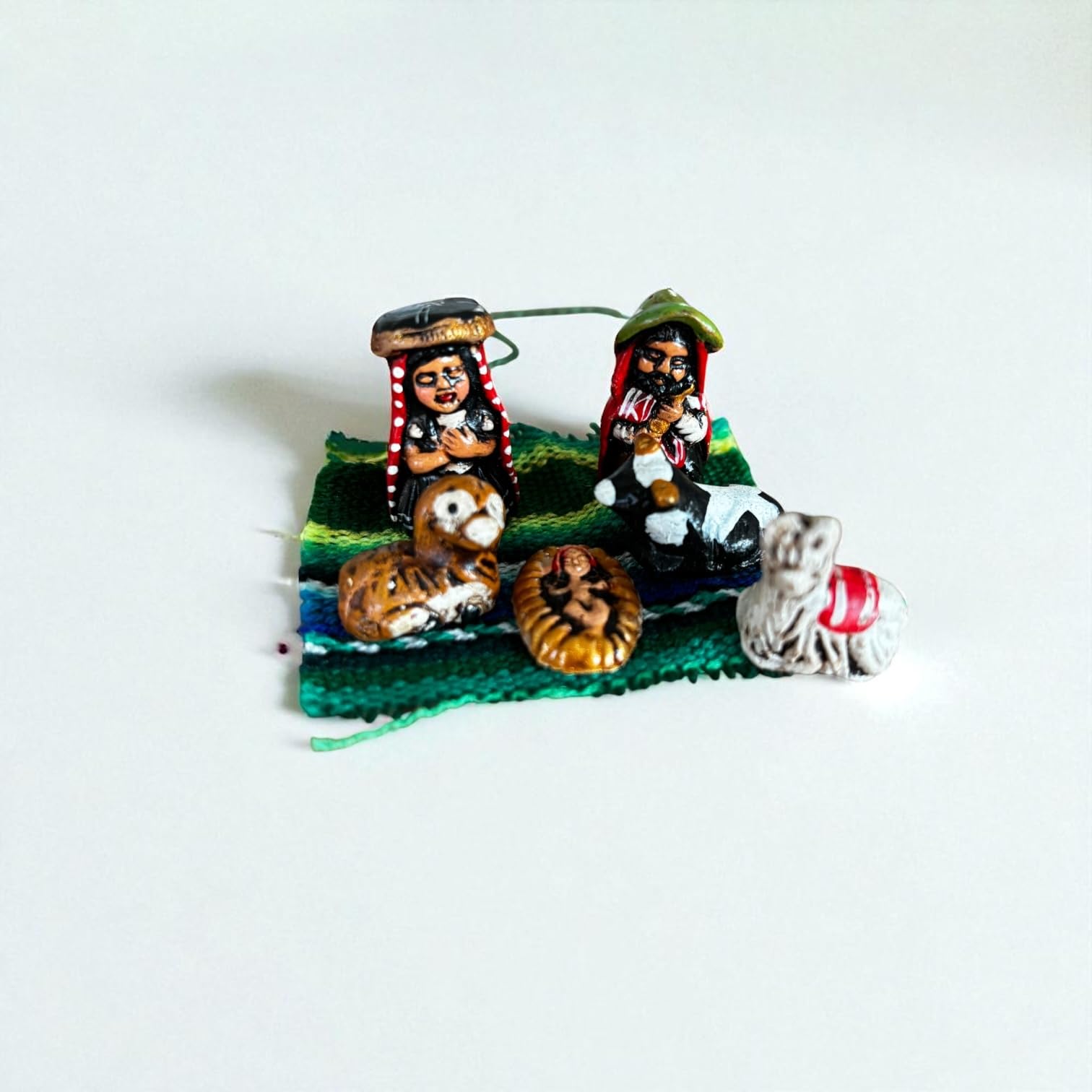 Cow figurine from Tiny Peruvian Nativity Scene