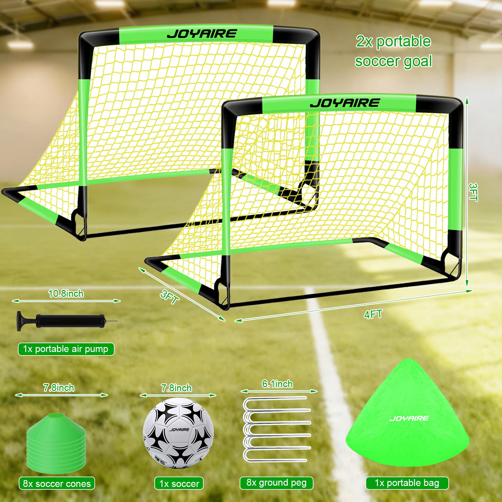 Joyaire soccer cones 8 included