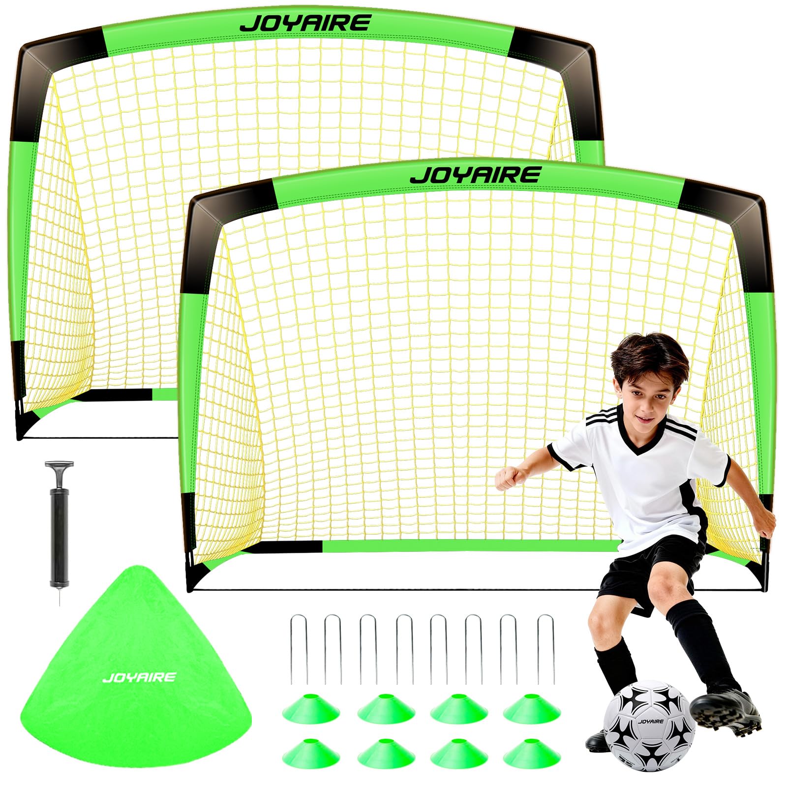 Joyaire backyard soccer goals 2 pack 4x3 ft