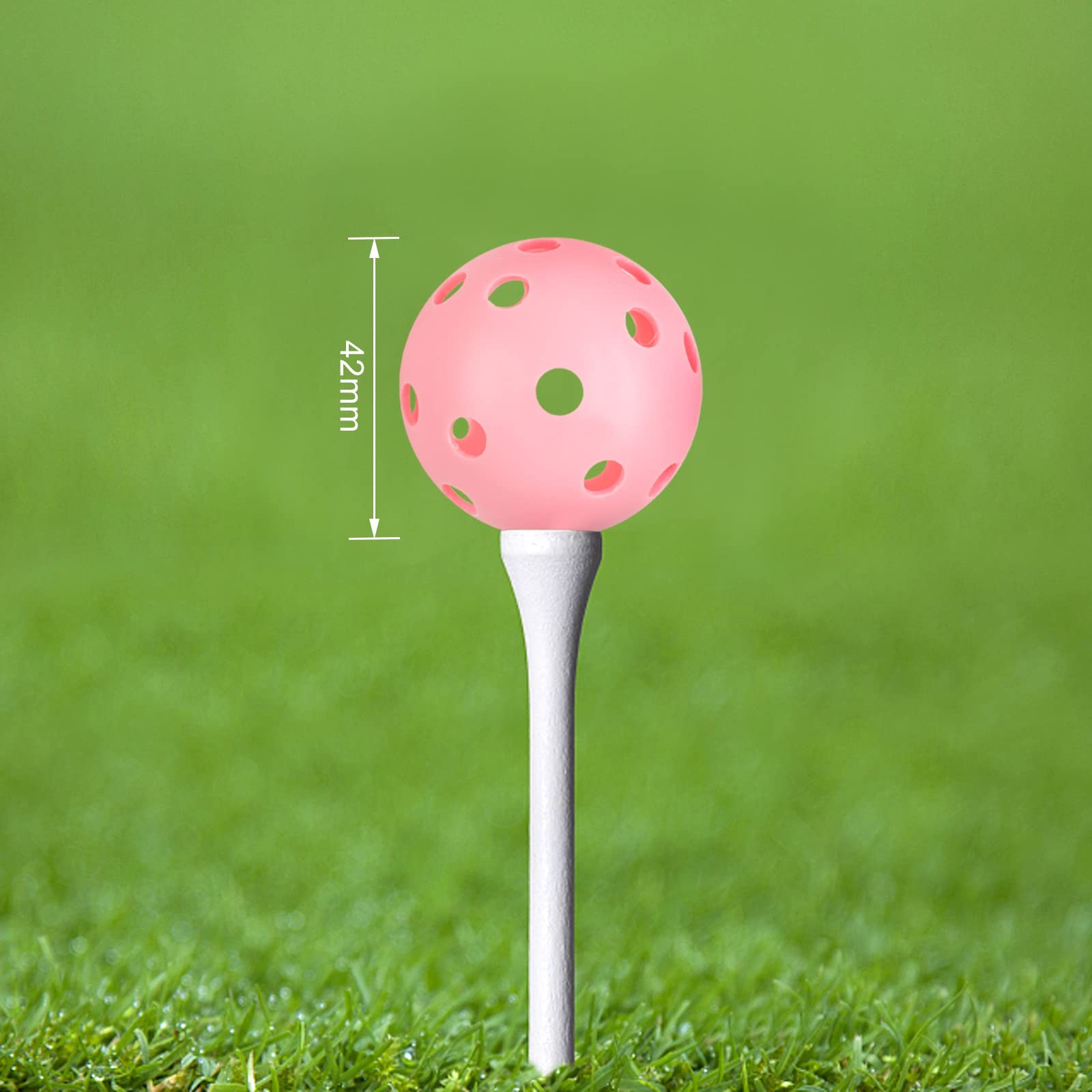 42mm plastic golf balls with 26-hole surface