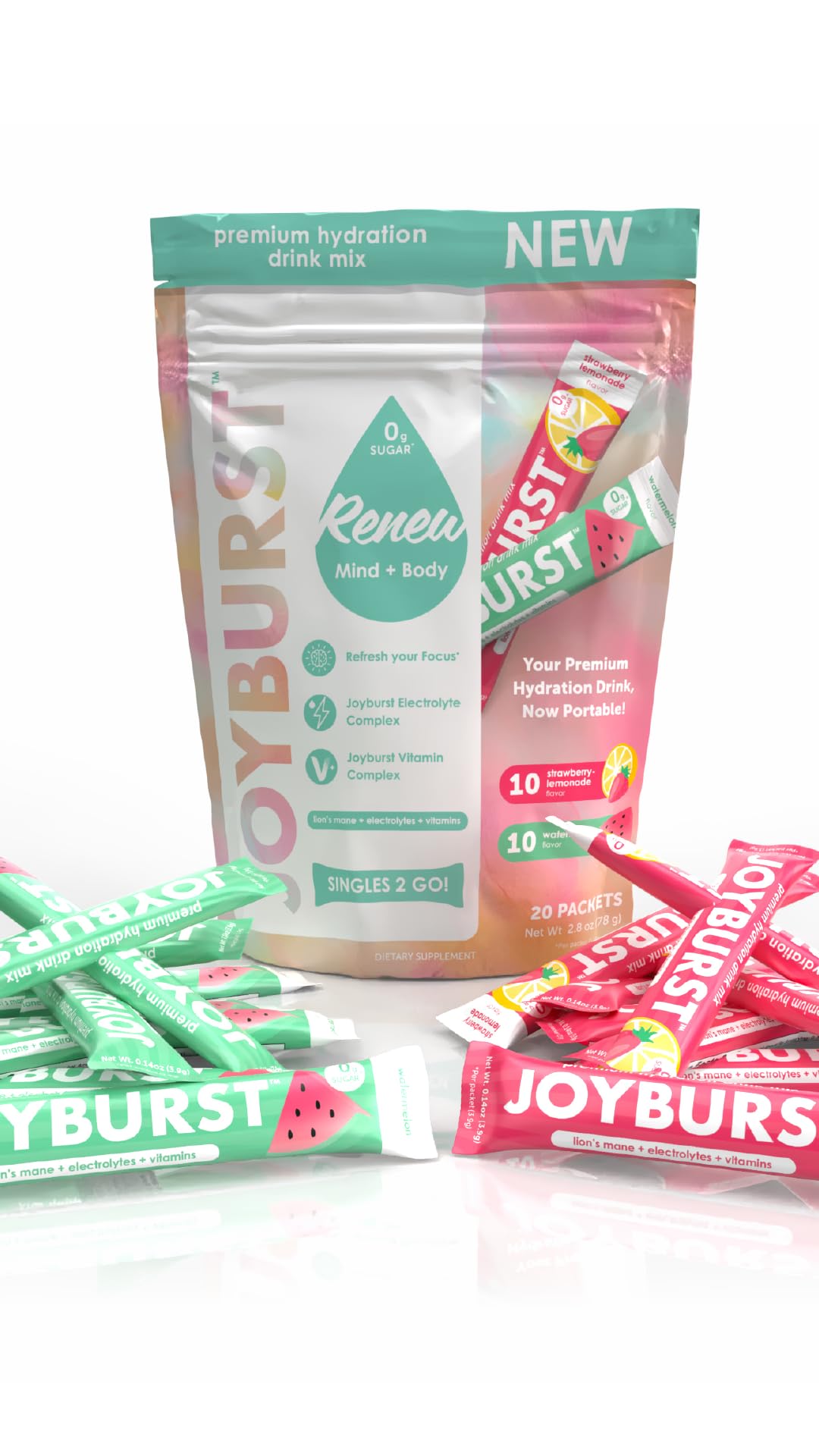 Joyburst Mg Ph K Ca and B vitamins information on packaging