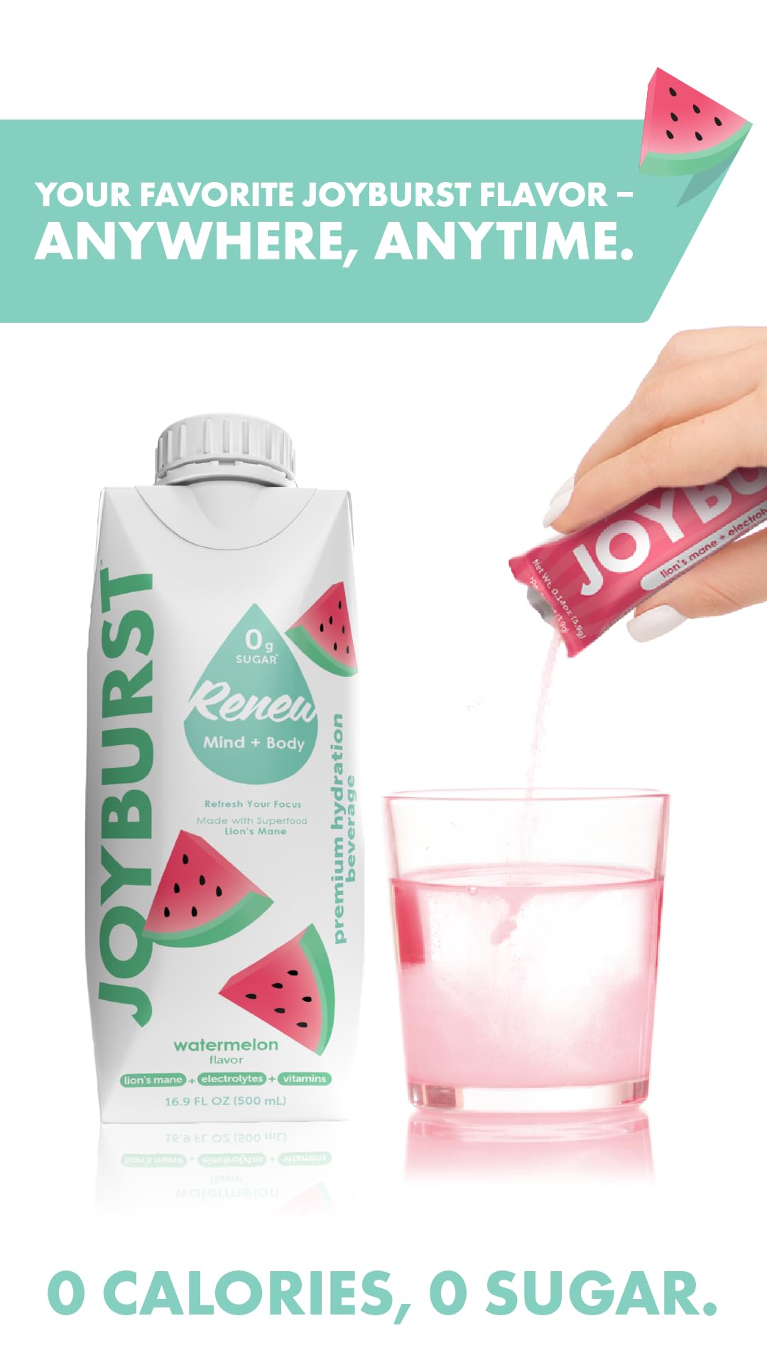 Joyburst Sugar Free Electrolytes packets variety pack display
