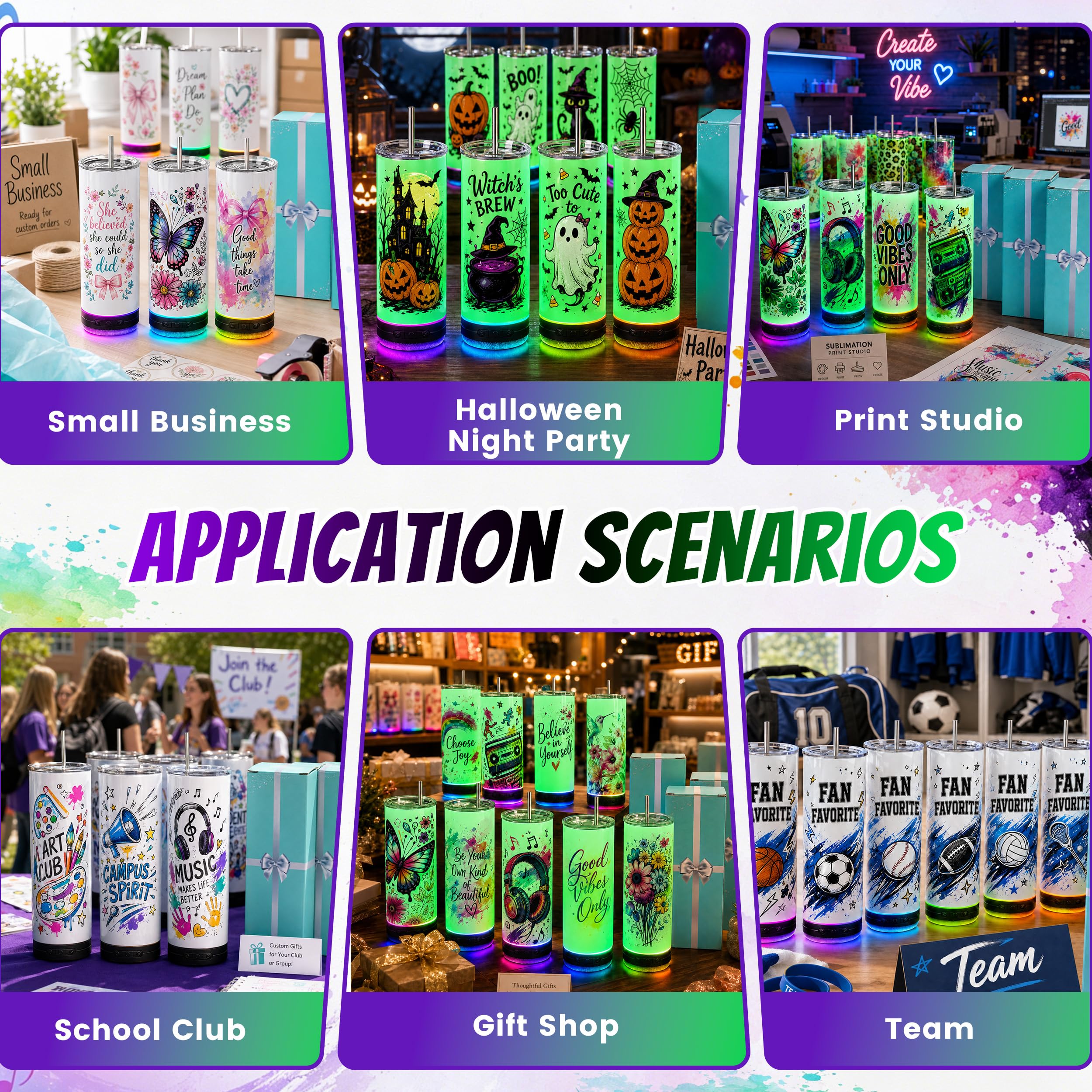 Joyclub sublimation speaker tumbler 20oz close up