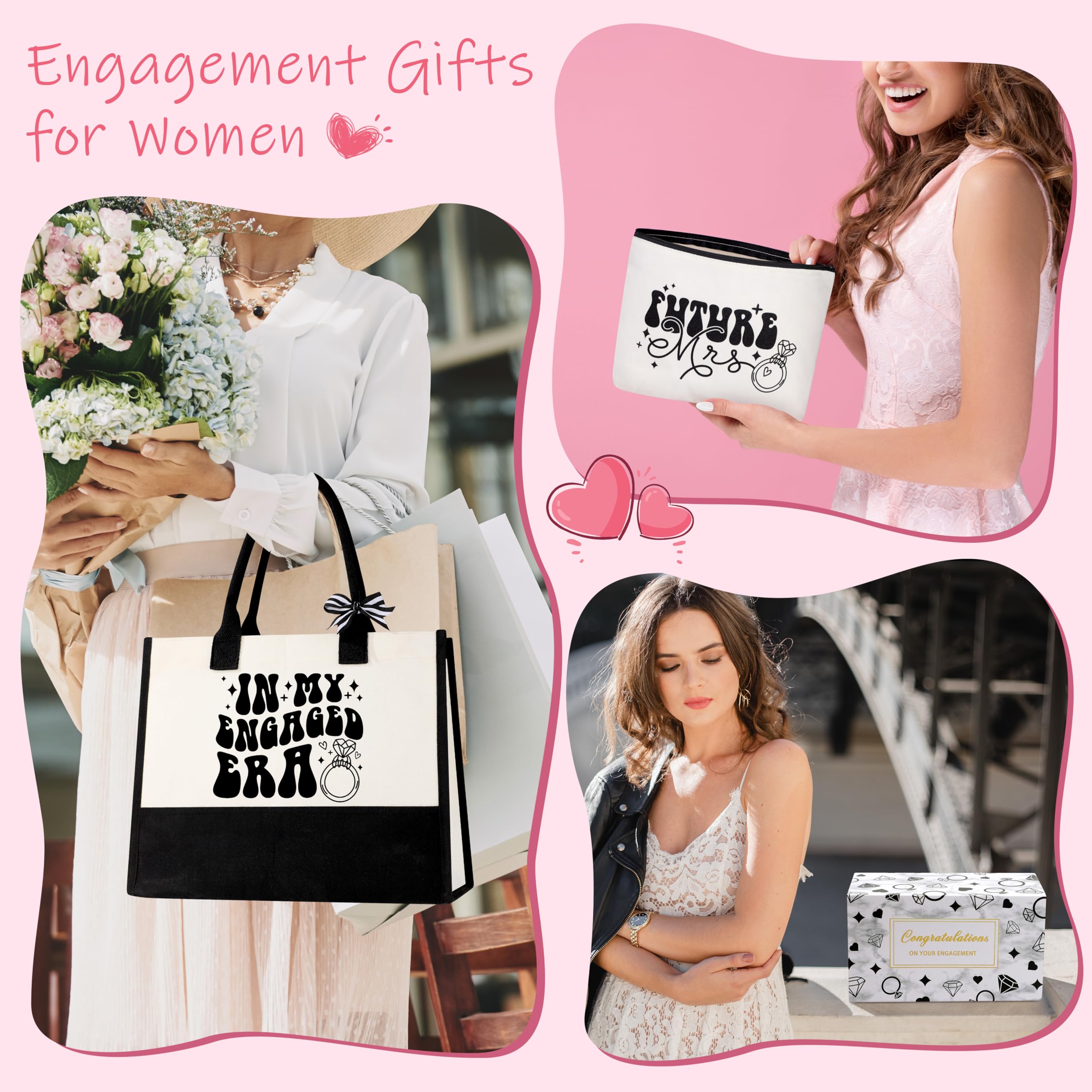 JoycuFF engagement greeting card inside gift basket