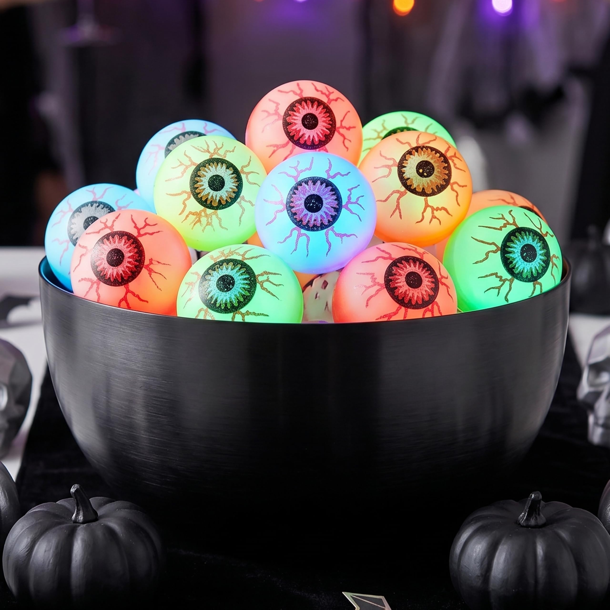 JOYIN glow bounce eyeballs halloween decor set