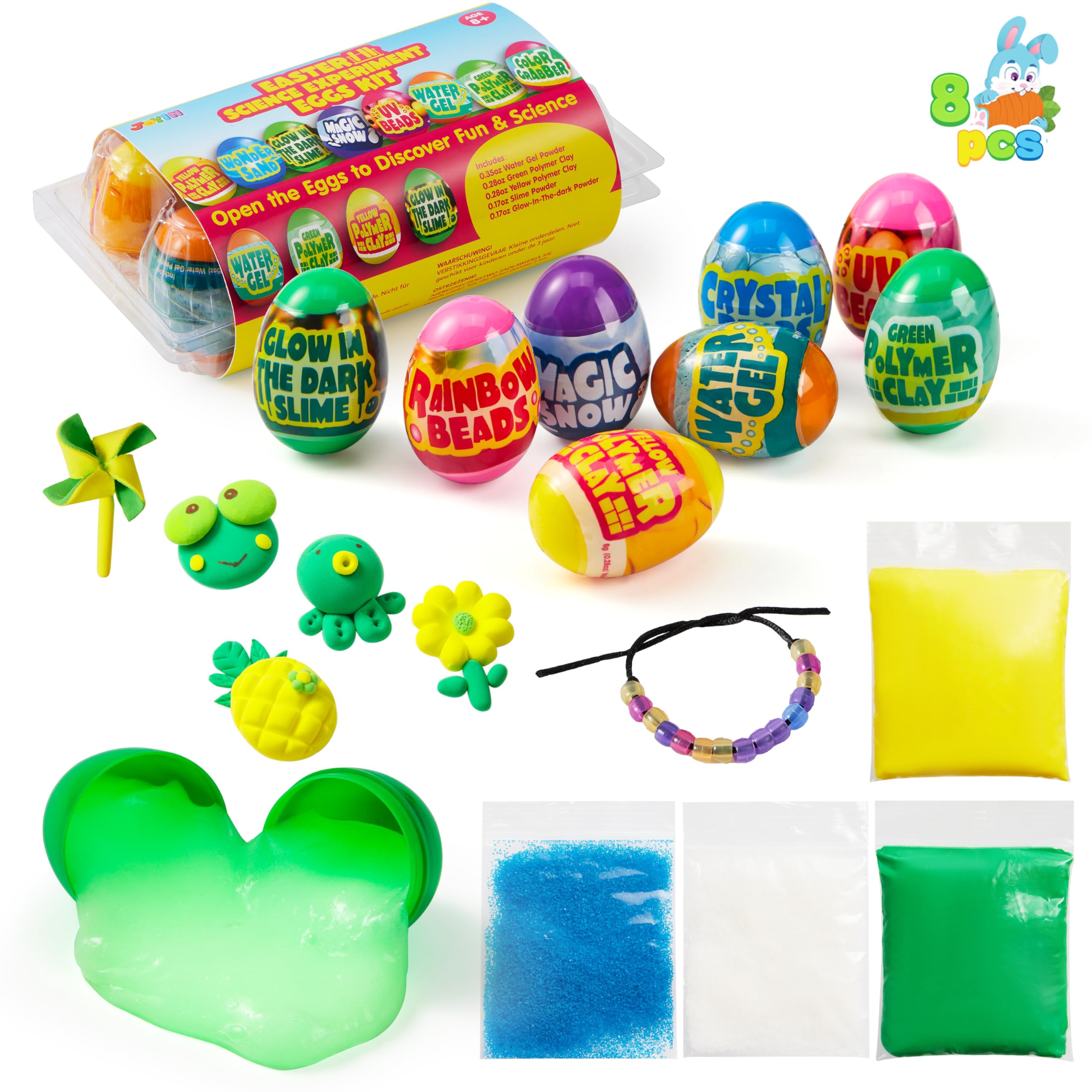 JOYIN 8 Pcs Easter Science Experiment Eggs pack image