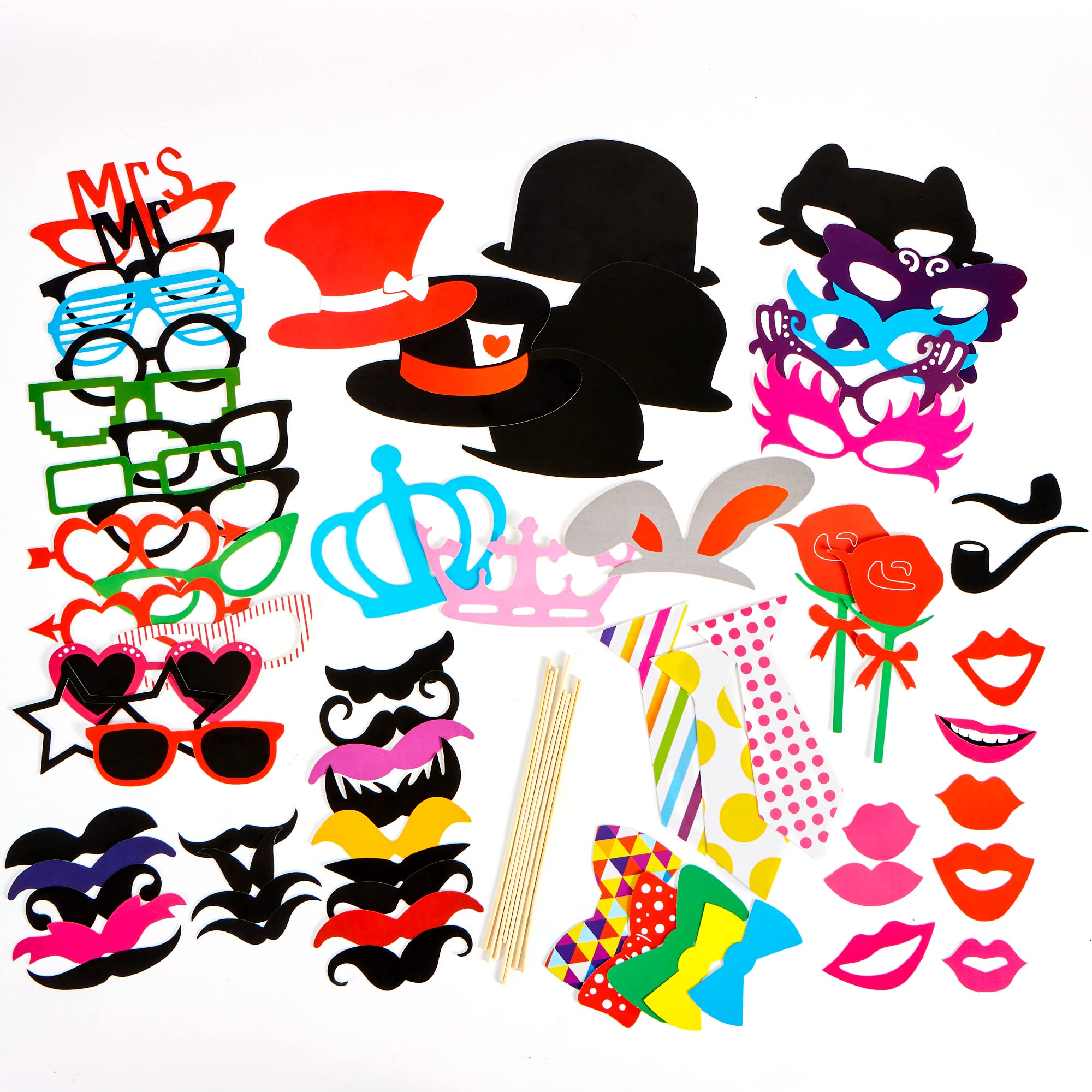 Wedding celebration Joyin Photo Booth Props 66 Pieces kit