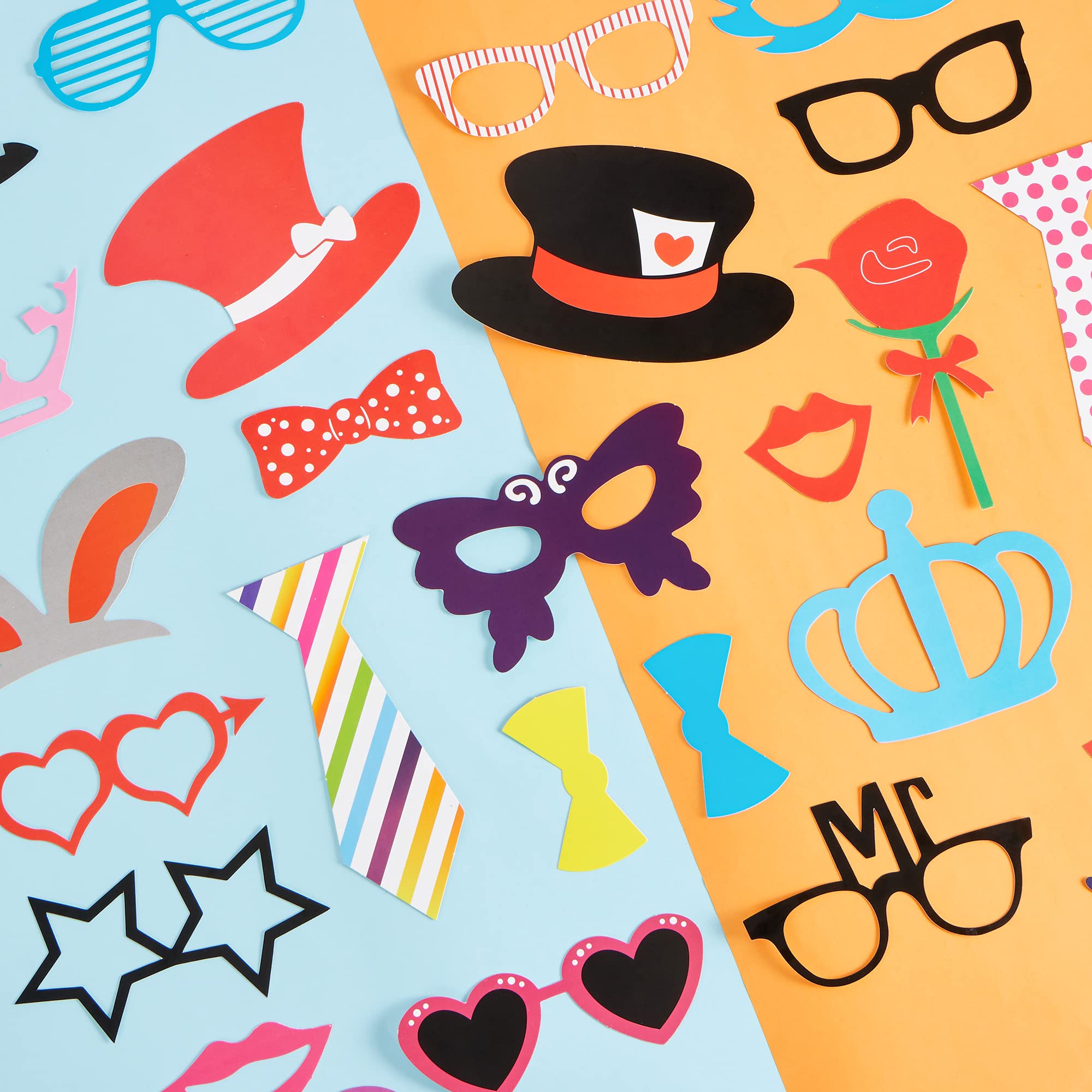 Durable cardstock Joyin Photo Booth Props 66 Pieces