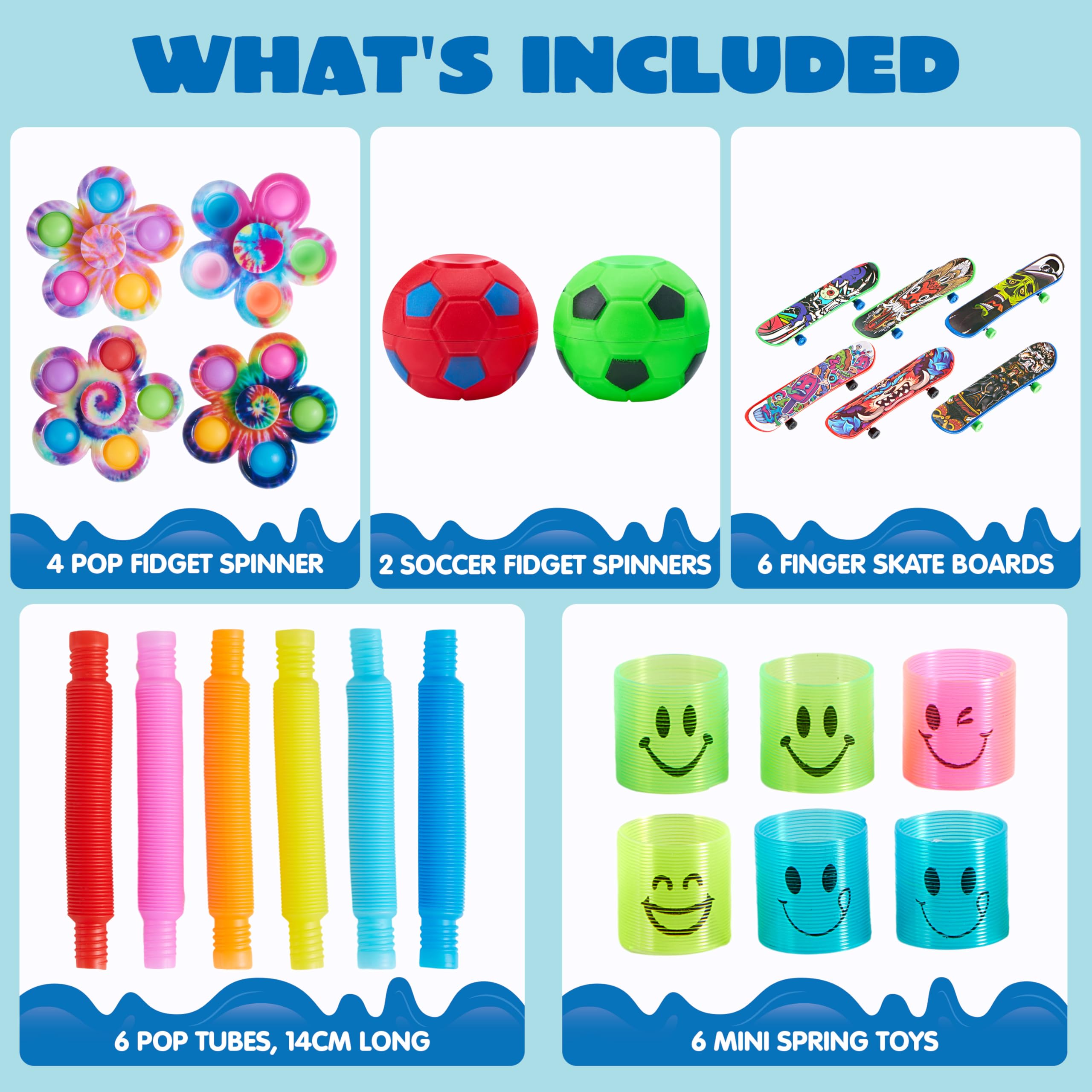 JOYIN pop keychains and pop fidget spinners included
