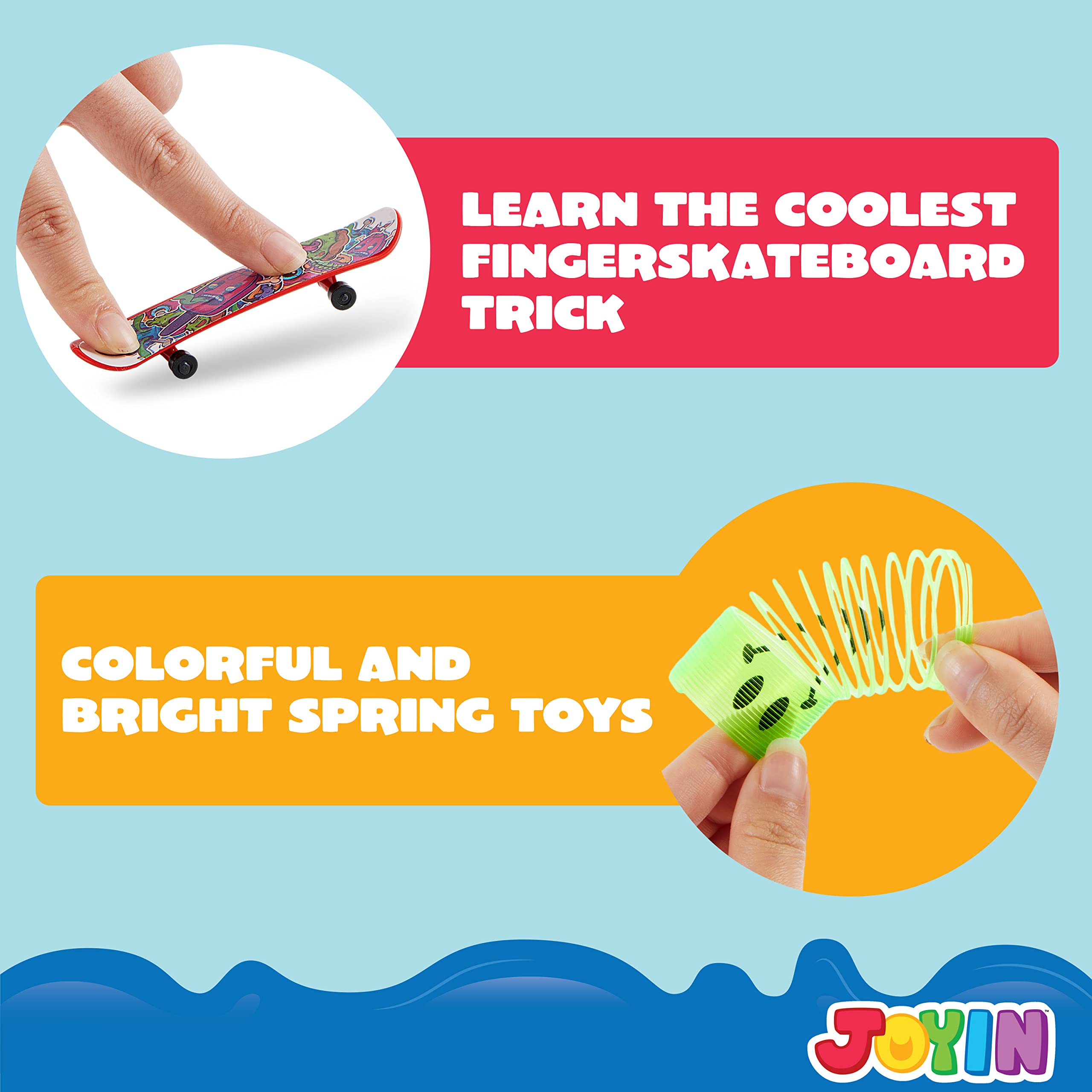 JOYIN finger skate boards and mini spring toys in set