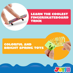 JOYIN finger skate boards and mini spring toys in set