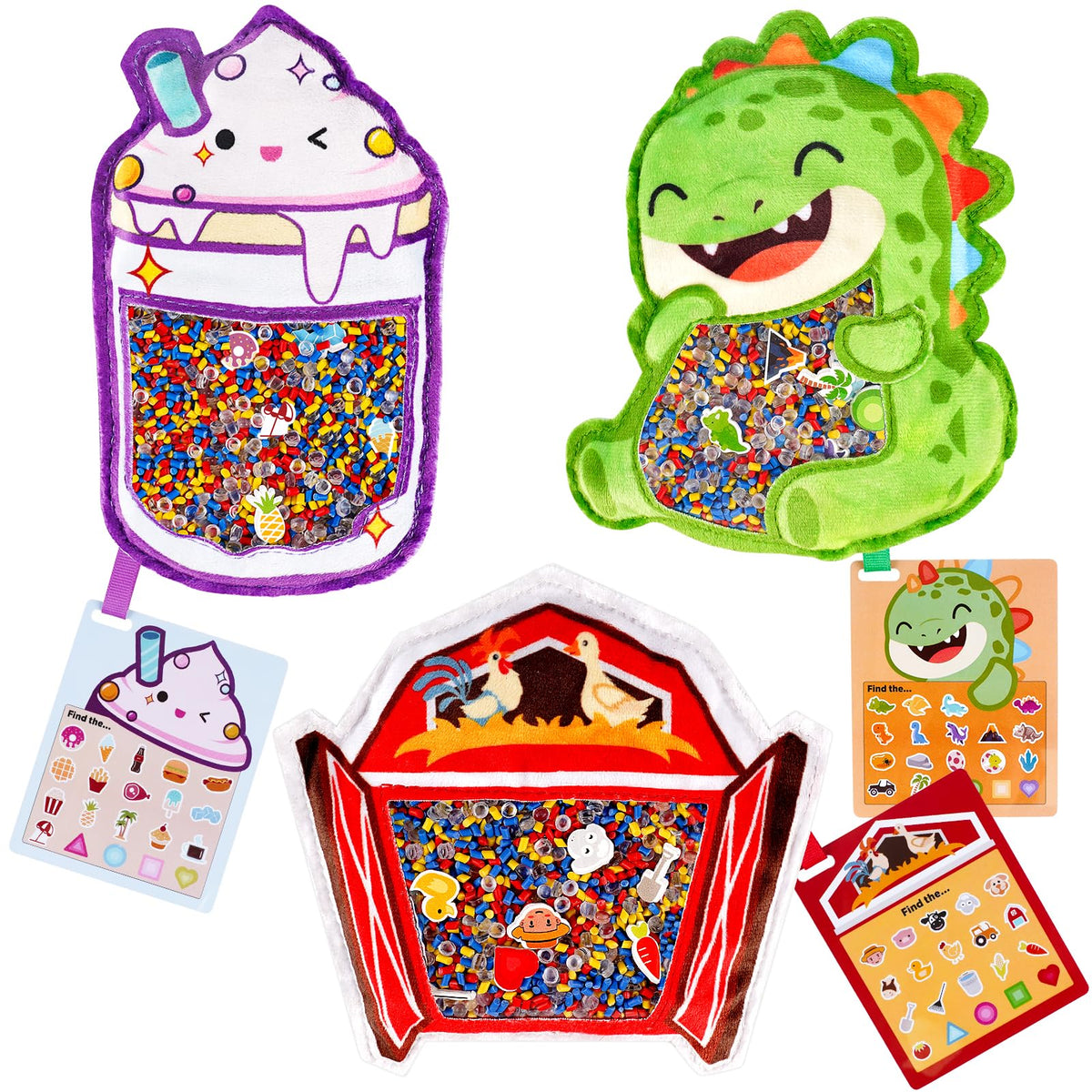 Joyreal hide and seek busy bag 3 pack packaging front view