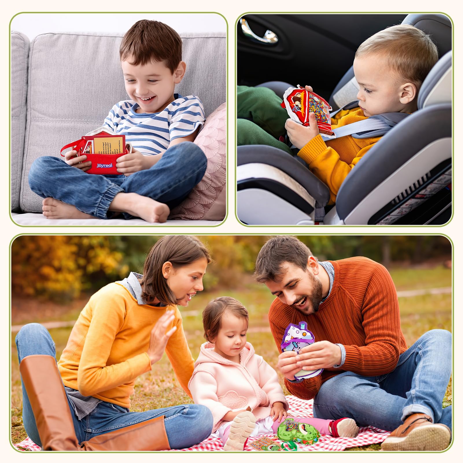 Joyreal busy bag ideal for car trips and classrooms