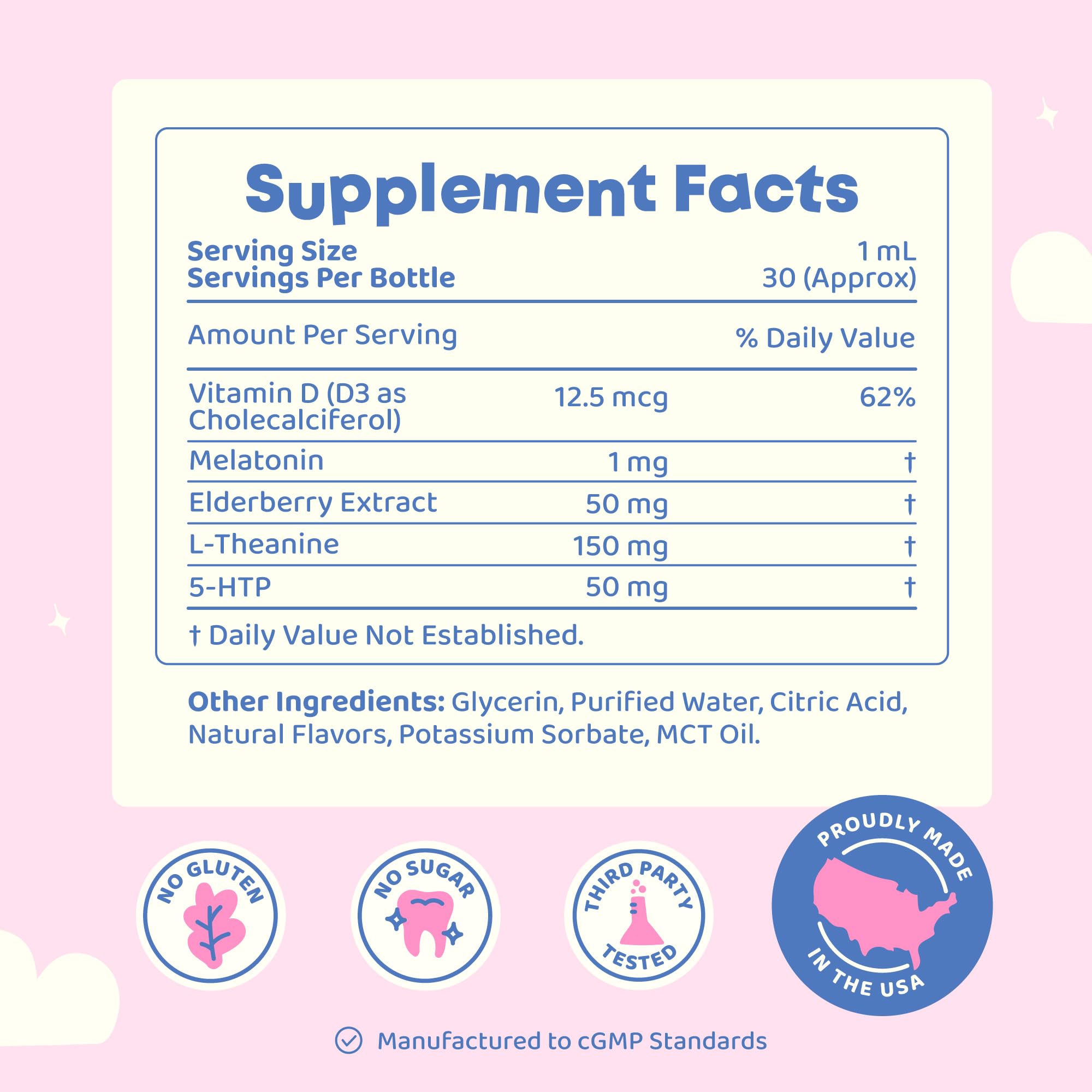 JoySpring SleepBerry 1mg drops dye-free berry formula
