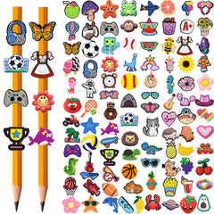 JRONGHE 100PCS Pencil Toppers assorted designs for pencils