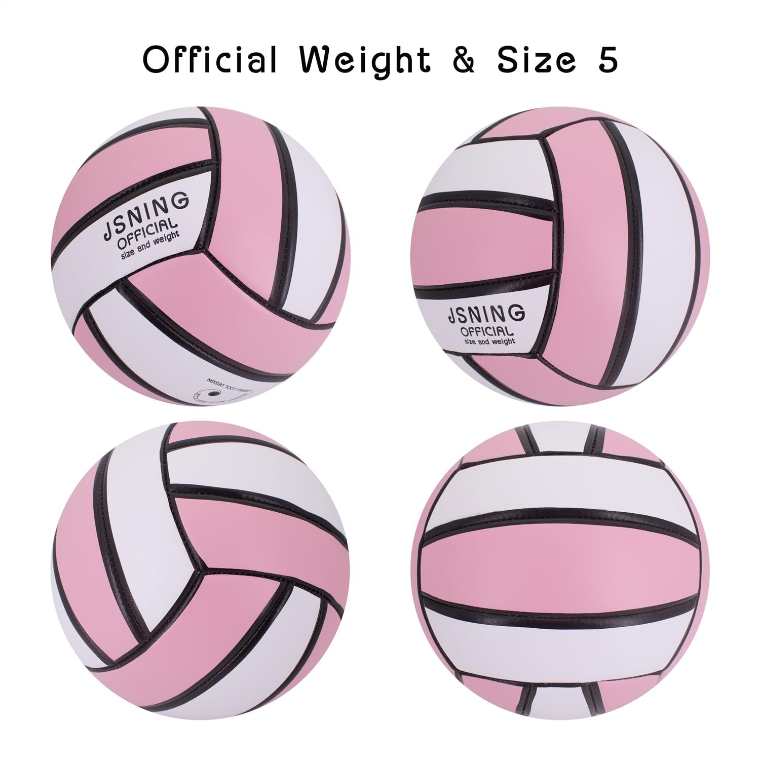 Pink volleyball by JSNING designed for indoor outdoor use