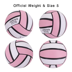 Pink volleyball by JSNING designed for indoor outdoor use