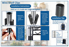 ABS plastic black shelf clips Made in USA