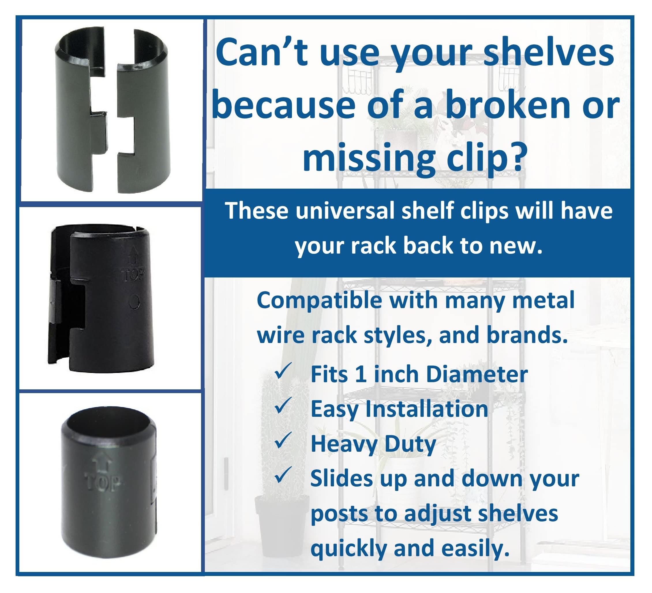 Tool-free installation tip for wire shelf clips