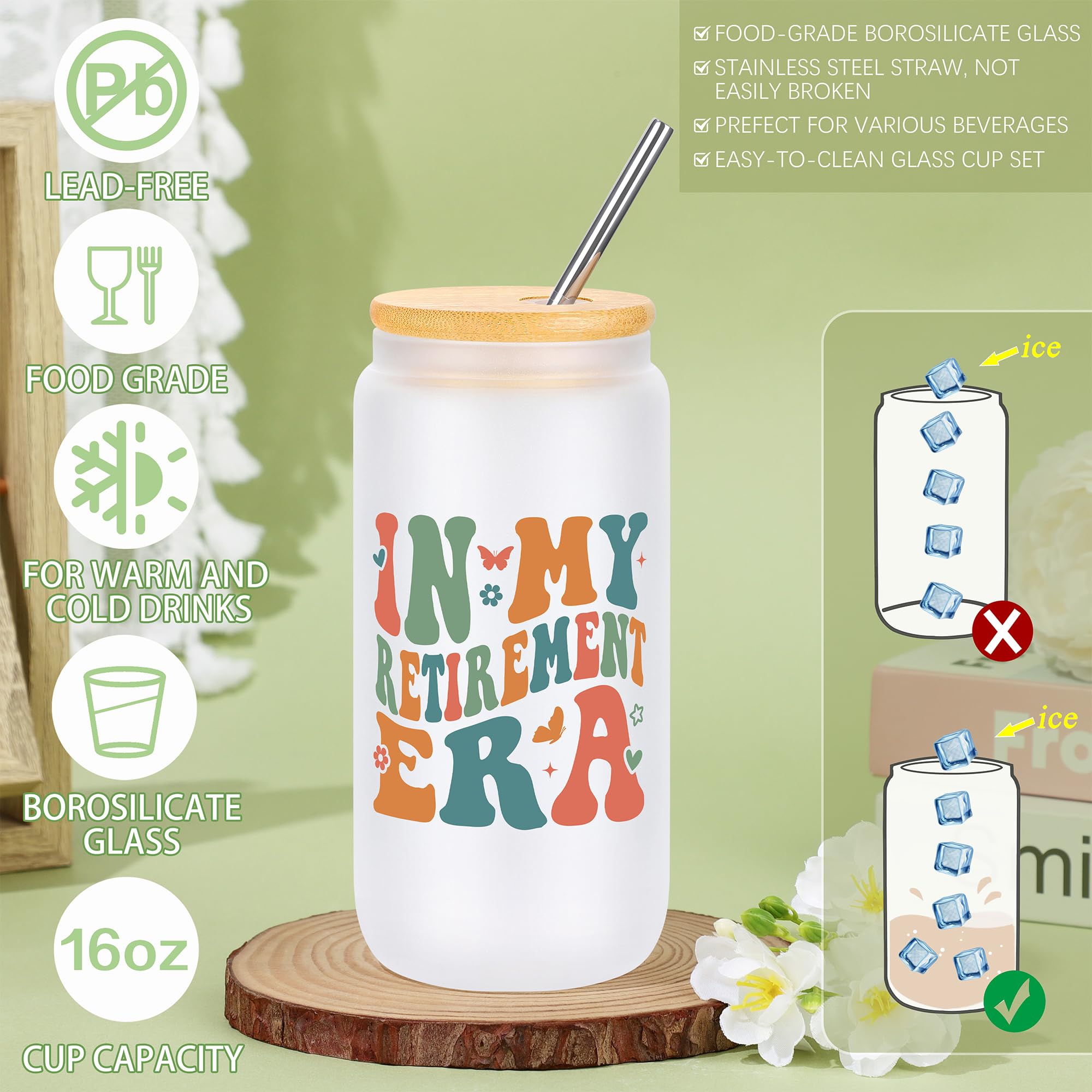 In my retirement ear glass bottle JTENGTOP set