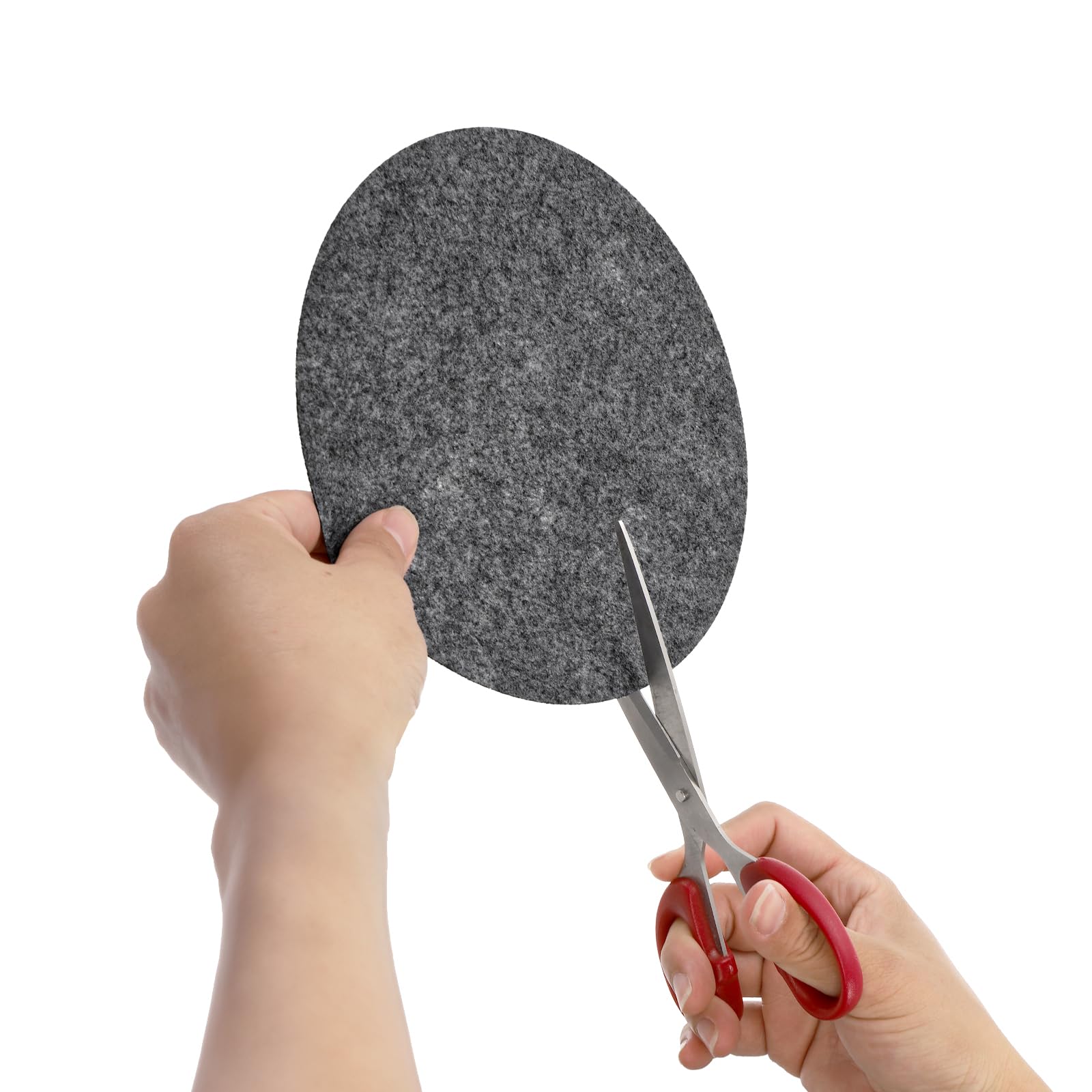 Grey round felt plate separators for porcelain and saucers