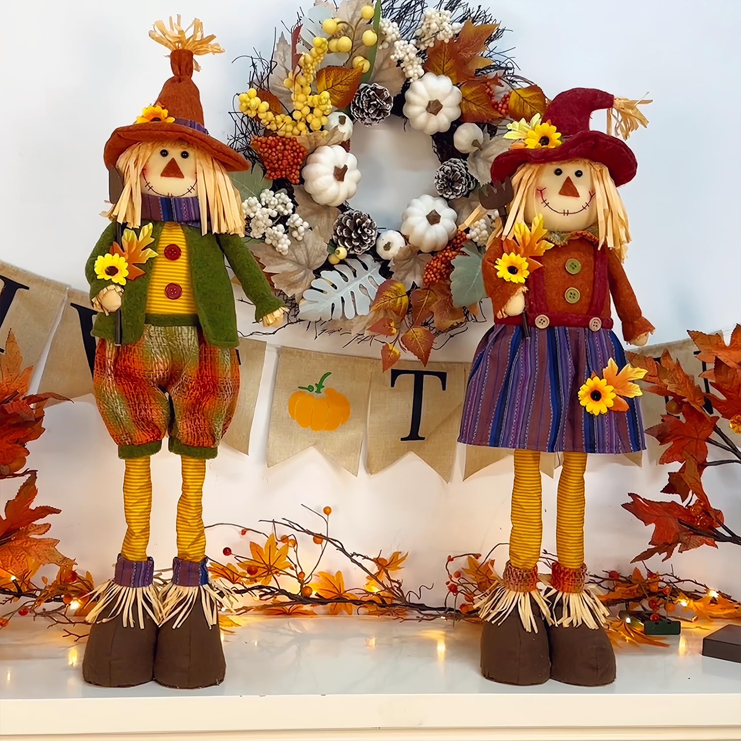 Thanksgiving table top scarecrow decoration