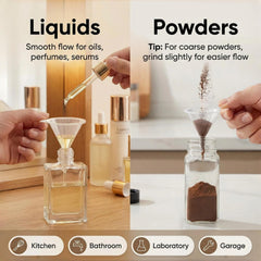 JueLanvie smooth interior mini funnels for easy cleaning