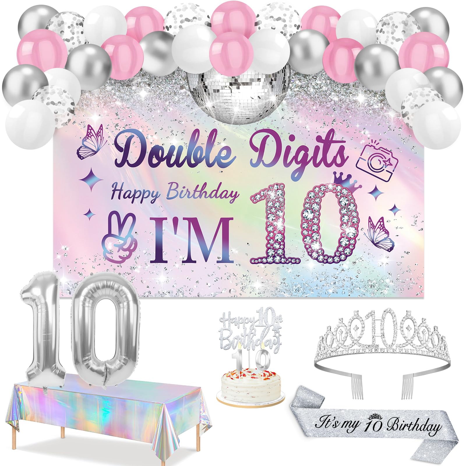 Arch balloons arrangement for Juesly birthday kit
