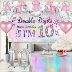 Juesly silver cake topper and numbered candles for cake